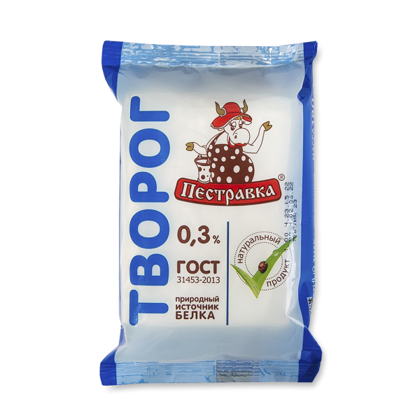 Творог обезжиренный 0,3%180 г.