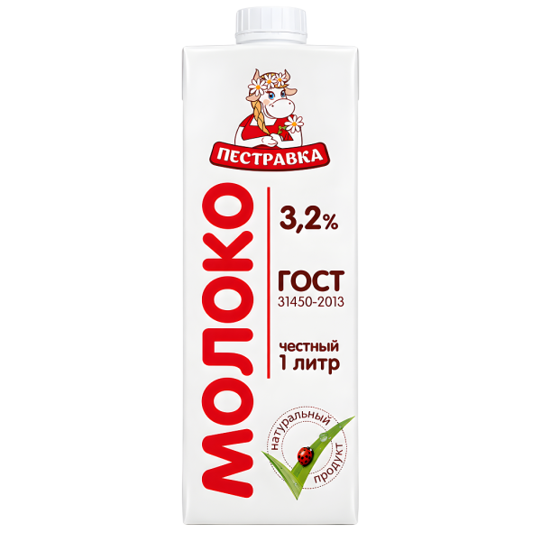 Молоко ультрапастеризованное 3,2% 1л.