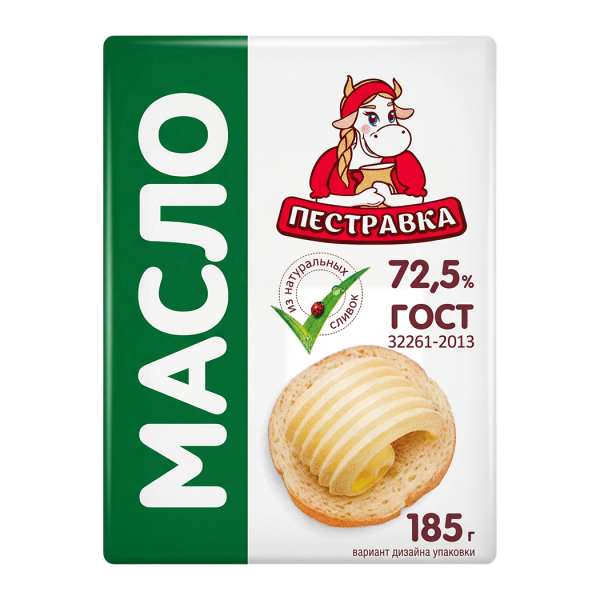 Масло сливочное крестьянское 72,5% 185г