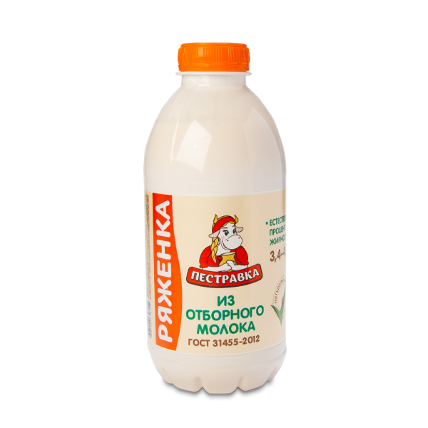 Ряженка из отборного молока 3,4-4,5% 750 мл.