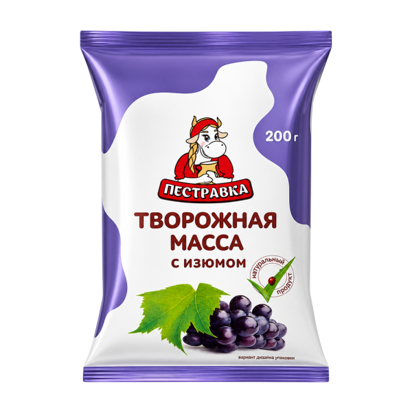 Творожная масса с изюмом 200 г.