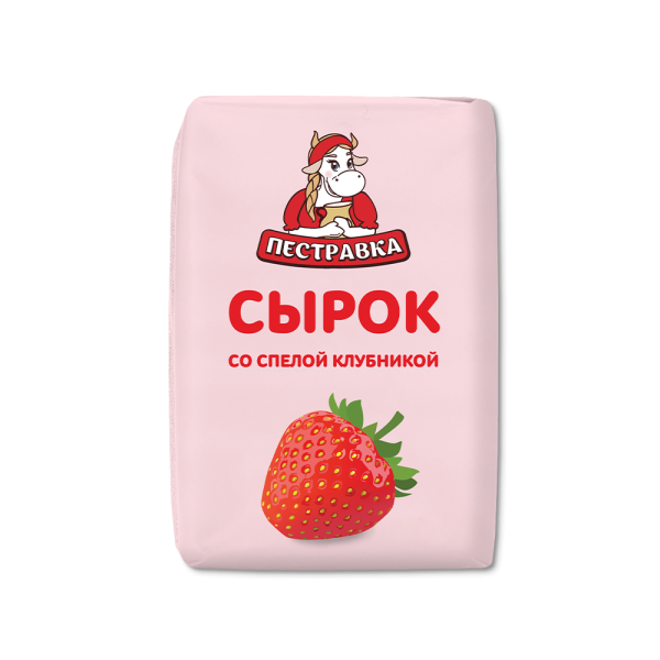 Сырок творожный с клубникой