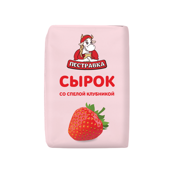 Сырок творожный с клубникой