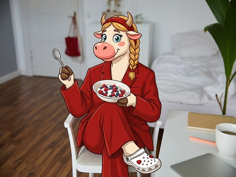 пестравка ест творог.png
