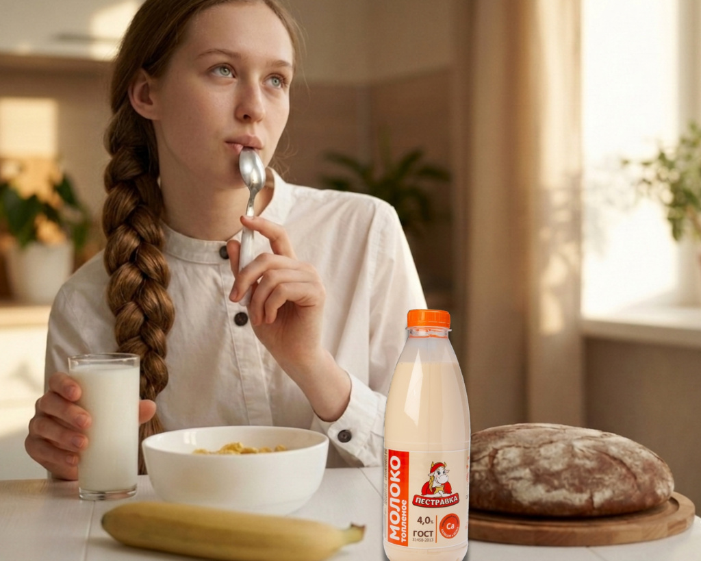 молочные продукты польза, пестравка молоко, молоко и здоровье, изображение ИИ (2).jpg